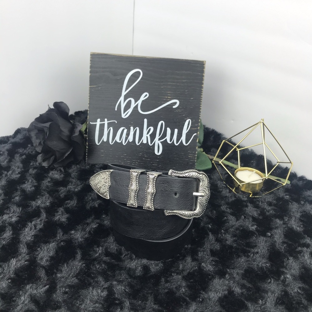 Black Western Belt M/L